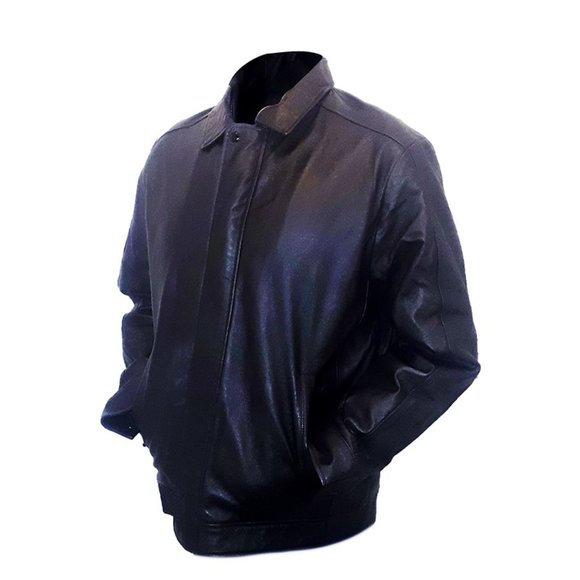 NUXUS BLACK LEATHER JACKET - Picture 2 of 6